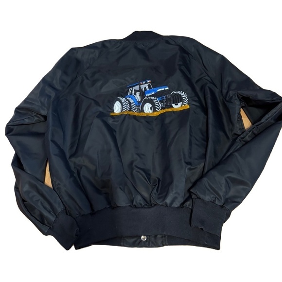 Vintage New Holland Embroidered Tractor Jacket XXL Midwest Sportswear Canada